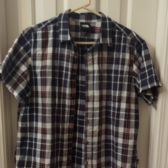 The North Face Other - Navy and White Plaid Casual Shirt WESTERN COWBOY CHIC